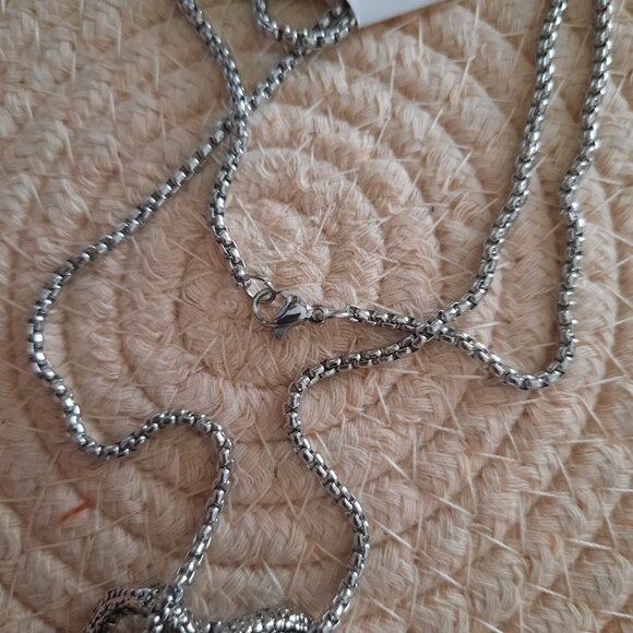 Snake Pendant Gothic Pendant Necklace - Stainless Steel, NEW! - Picture 10 of 14